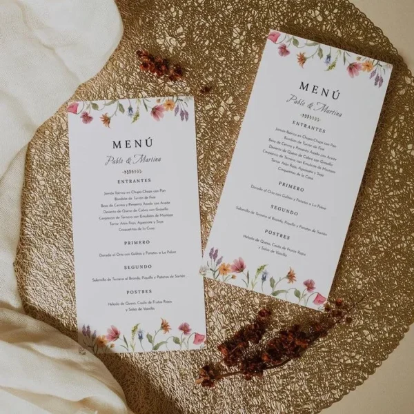 Minuta de boda