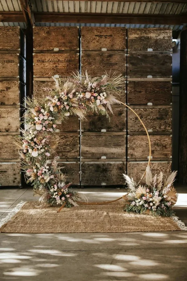 Backdrop de Flores Secas y Pampas