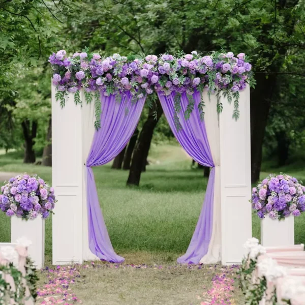 Arco floral morado