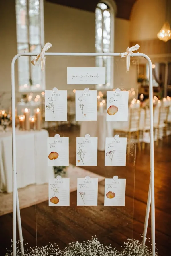 Seating plan acrílico