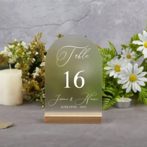 Numero de mesa elegante acrílico