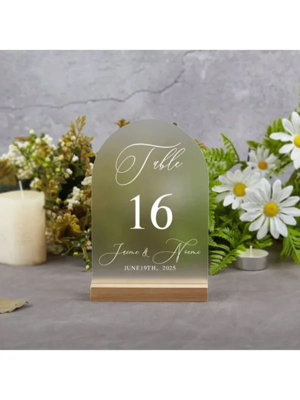 Numero de mesa elegante acrílico
