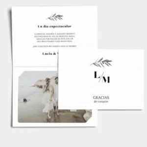 Tarjetas de Agradecimiento con Foto Clásica