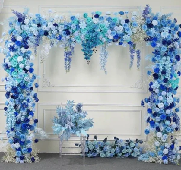 Arco floral azul
